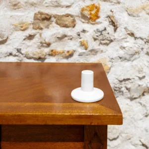 Bougeoir céramique blanc moucheté petit modèle