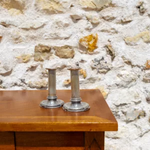 Bougeoir en laiton argent