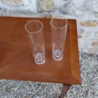 Bougeoir "tube" en verre transparent