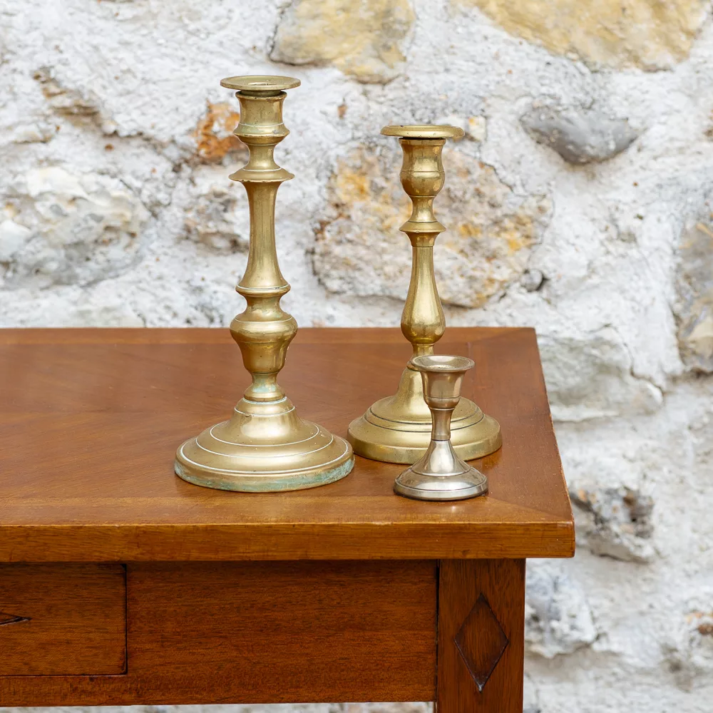 Bougeoirs vintage laiton