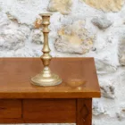 Bougeoir vintage laiton or