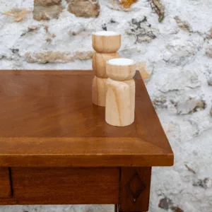 Bougeoirs bois naturel