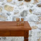 Bougeoirs modernes en verre ambré