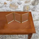 Cadre triptyque en verre et or