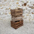 Caisses à pommes d'époque bois foncé