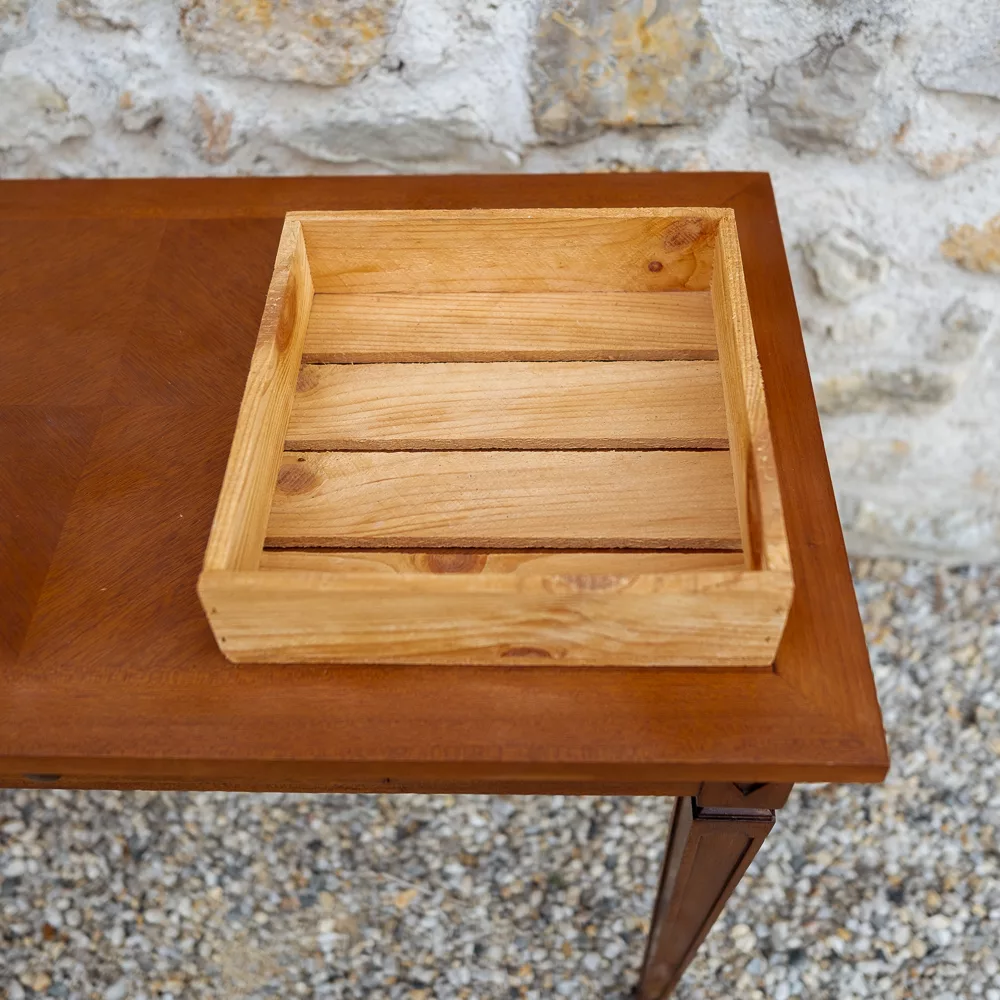Caissettes basses en bois clair