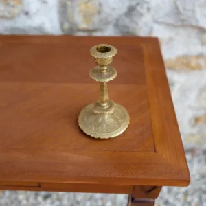 Bougeoir laiton vintage à collerette