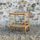 Desserte rotin et bambou vintage