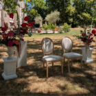 Duo de chaises médaillon lin