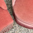 Duo de fauteuils crapaud rose