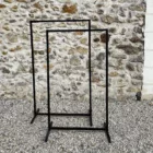 Duo de portants rectangulaires noir mat