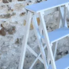 Escabeau de peintre en bois blanc