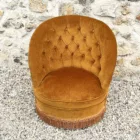 Fauteuil crapaud bronze