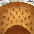 Fauteuil crapaud bronze