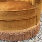 Fauteuil crapaud bronze