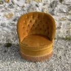 Fauteuil crapaud bronze