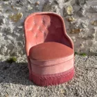 Fauteuil crapaud rose candy