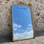 Miroir xxl baroque or stickers noirs