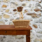 Panier rectangulaire osier avec anses