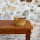 Panier rond en osier naturel