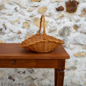 Panier vintage à anse marron moyen