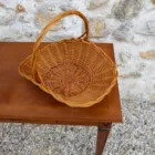 Panier vintage à anse marron moyen