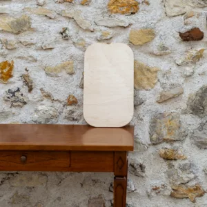 Panneau bois brut clair rectangle