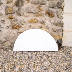 Panneau demi cercle bois blanc