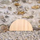 Panneau demi cercle bois brut clair