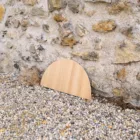 Panneau demi cercle bois brut clair