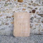 Panneau en bois clair brut rectangulaire bords arrondis