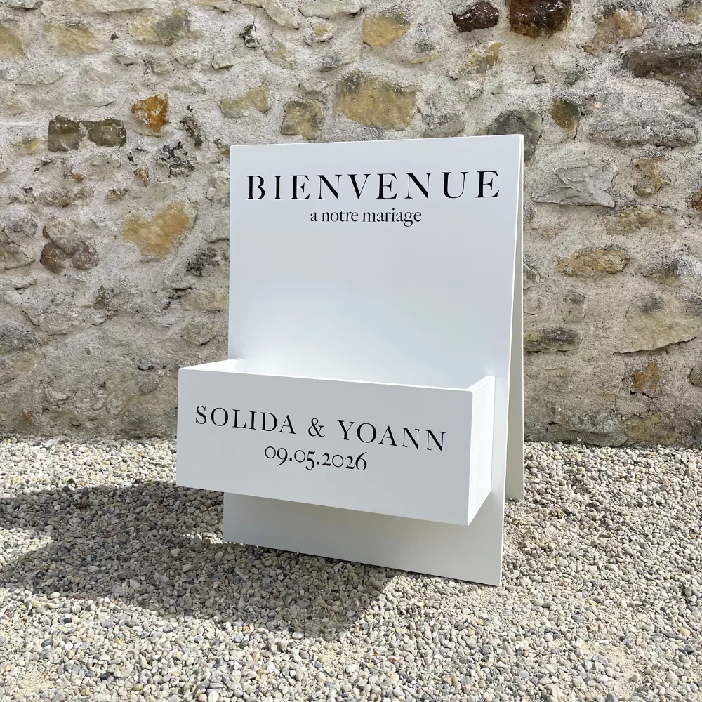 Panneau jardinière blanc avec perso