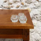 Photophore en verre transparent "chic"