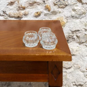 Photophore en verre transparent "chic"