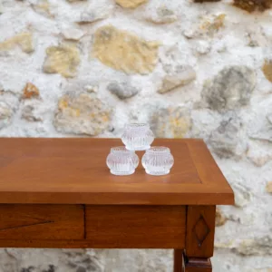 Photophores "chic" en verre transparent