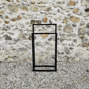 Portant double rectangulaire noir mat (petit)