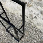 Portant double rectangulaire noir mat (petit)