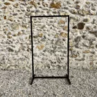 Portant rectangulaire métal noir mat (grand)