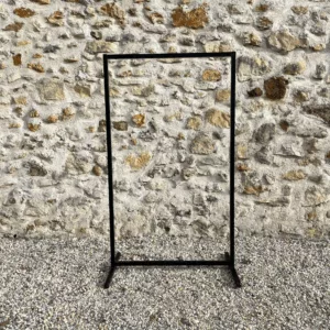 Portant rectangulaire métal noir mat (grand)