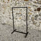 Portant rectangulaire métal noir mat (grand)