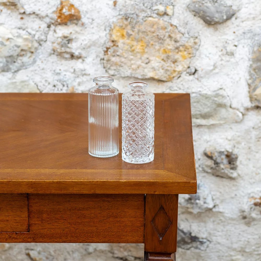 Soliflores cylindriques en verre transparent