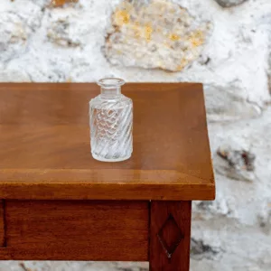 Soliflore vintage en verre transparent
