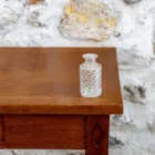 Soliflore vintage en verre transparent