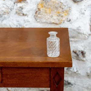 Soliflore vintage en verre transparent