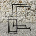 Trio de portants rectangulaires noir mat