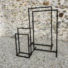 Trio de portants rectangulaires noir mat