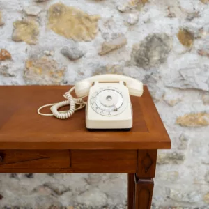 Vieux téléphone écu vintage