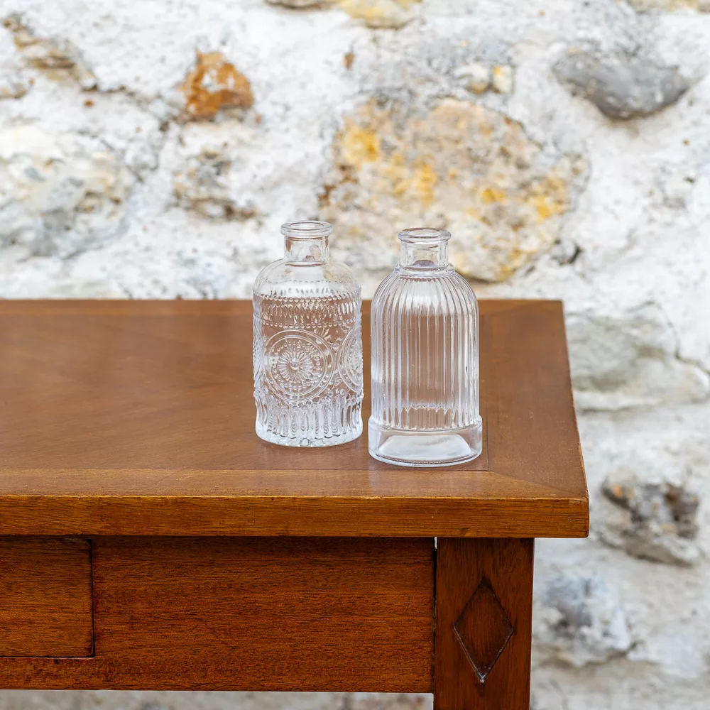 Soliflores "chic" en verre transparent