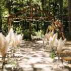 Arche triangulaire double bois naturel