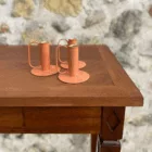 Bougeoir tube à anse orange